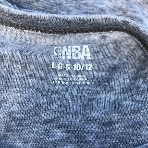 NBA Chicago Bulls Womens Retro Logo Burnout Crew Neck Long Sleeve Gray - Picture 6 of 8